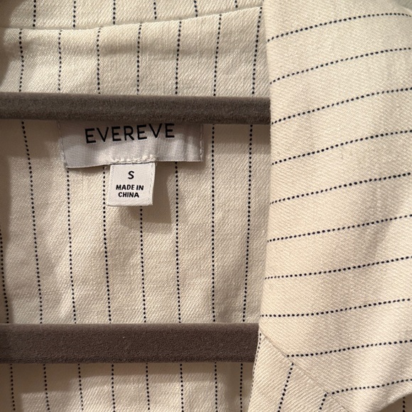 Evereve Cream Striped Blazer - Picture 2 of 4